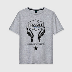Футболка оверсайз женская Fragile Express, цвет: меланж