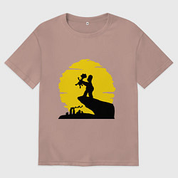 Женская футболка оверсайз Homer & Bart