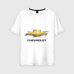 Женская футболка оверсайз Chevrolet логотип