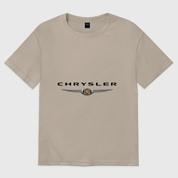 Женская футболка оверсайз Chrysler logo