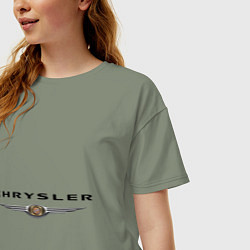 Футболка оверсайз женская Chrysler logo, цвет: авокадо — фото 2