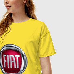 Футболка оверсайз женская FIAT logo, цвет: желтый — фото 2