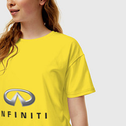 Футболка оверсайз женская Logo Infiniti, цвет: желтый — фото 2