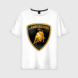 Женская футболка оверсайз Lamborghini logo