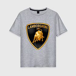 Женская футболка оверсайз Lamborghini logo