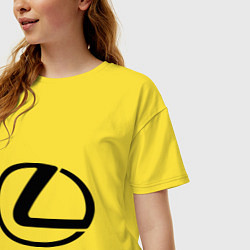 Футболка оверсайз женская Logo lexus, цвет: желтый — фото 2
