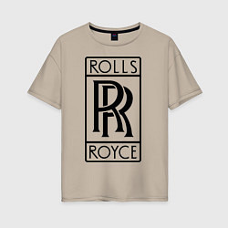 Женская футболка оверсайз Rolls-Royce logo