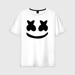 Футболка оверсайз женская Marshmello, цвет: белый