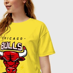 Футболка оверсайз женская Chicago Bulls est. 1966, цвет: желтый — фото 2
