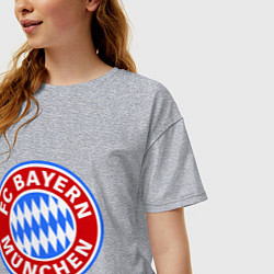 Футболка оверсайз женская Bayern Munchen FC, цвет: меланж — фото 2