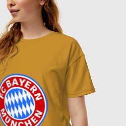 Футболка оверсайз женская Bayern Munchen FC, цвет: горчичный — фото 2