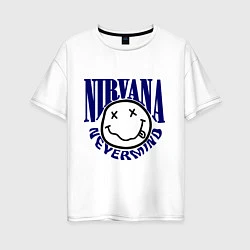 Футболка оверсайз женская Nevermind Nirvana, цвет: белый