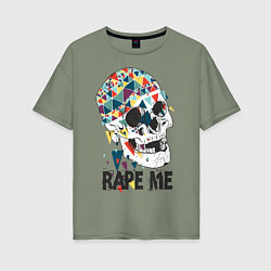 Женская футболка оверсайз Rape me