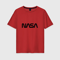 Футболка оверсайз женская NASA, цвет: красный