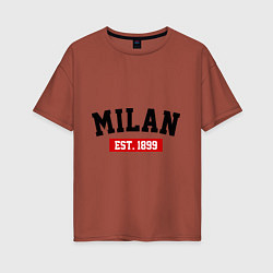 Женская футболка оверсайз FC Milan Est. 1899