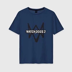 Футболка оверсайз женская Watch Dogs 2, цвет: тёмно-синий