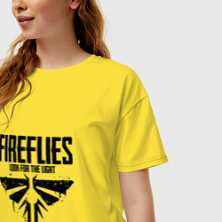 Футболка оверсайз женская Fireflies: Look for the Light, цвет: желтый — фото 2