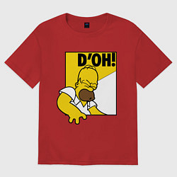 Футболка оверсайз женская Homer D'OH!, цвет: красный