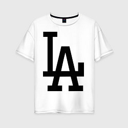 Женская футболка оверсайз LA: Los Angeles