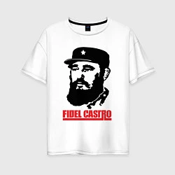Женская футболка оверсайз Fidel Castro