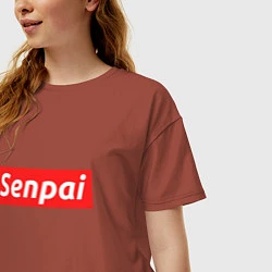 Футболка оверсайз женская Senpai Supreme, цвет: кирпичный — фото 2