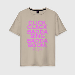 Женская футболка оверсайз Click Clack Black Pink