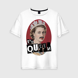 Футболка оверсайз женская The Queen, цвет: белый