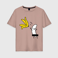 Женская футболка оверсайз Банан стриптизер
