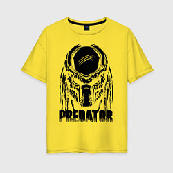 Футболка оверсайз женская Predator Mask, цвет: желтый