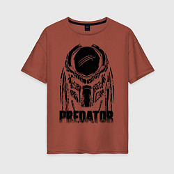 Женская футболка оверсайз Predator Mask