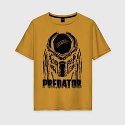 Женская футболка оверсайз Predator Mask