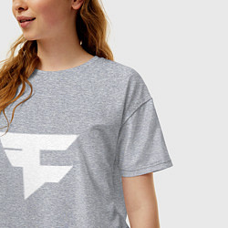 Футболка оверсайз женская FAZE Symbol, цвет: меланж — фото 2