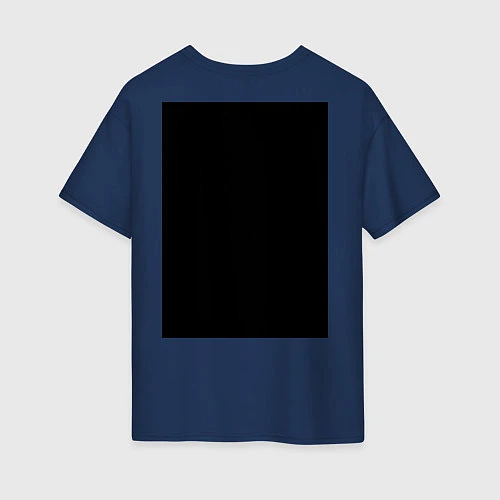 Женская футболка оверсайз FREAK SHOW / Тёмно-синий – фото 2