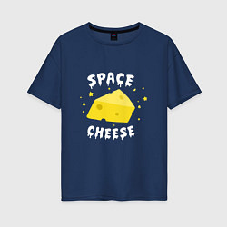 Футболка оверсайз женская Space Cheese, цвет: тёмно-синий