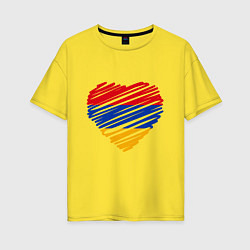 Женская футболка оверсайз Сердце Армении