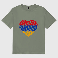 Женская футболка оверсайз Сердце Армении