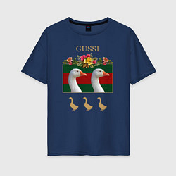 Женская футболка оверсайз GUSSI: Flowers Style