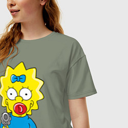 Футболка оверсайз женская Мэгги с револьвером, цвет: авокадо — фото 2