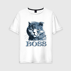 Женская футболка оверсайз Boss cat