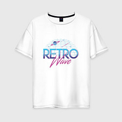 Футболка оверсайз женская Retrowave Spacetraveling, цвет: белый