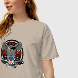 Футболка оверсайз женская Biker Mice from Mars - Modo, цвет: миндальный — фото 2