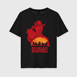 Футболка оверсайз женская Red Dead Redemption 2, цвет: черный