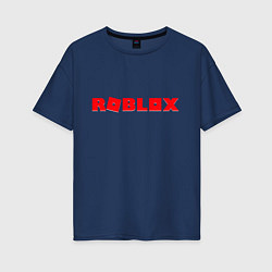 Футболка оверсайз женская Roblox Logo, цвет: тёмно-синий