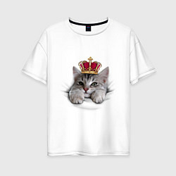 Женская футболка оверсайз Pretty kitten