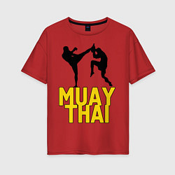 Футболка оверсайз женская Muay Thai, цвет: красный