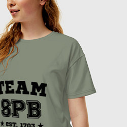 Футболка оверсайз женская Team SPB est. 1703, цвет: авокадо — фото 2