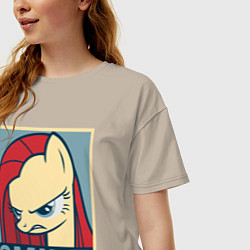 Футболка оверсайз женская MLP: Smile, цвет: миндальный — фото 2