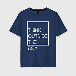 Женская футболка оверсайз Think outside the box