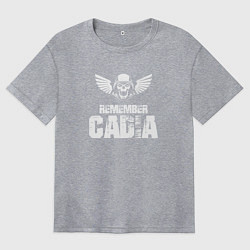 Женская футболка оверсайз Remember Cadia - Warhammer