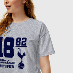 Футболка оверсайз женская FC Tottenham 1882, цвет: меланж — фото 2